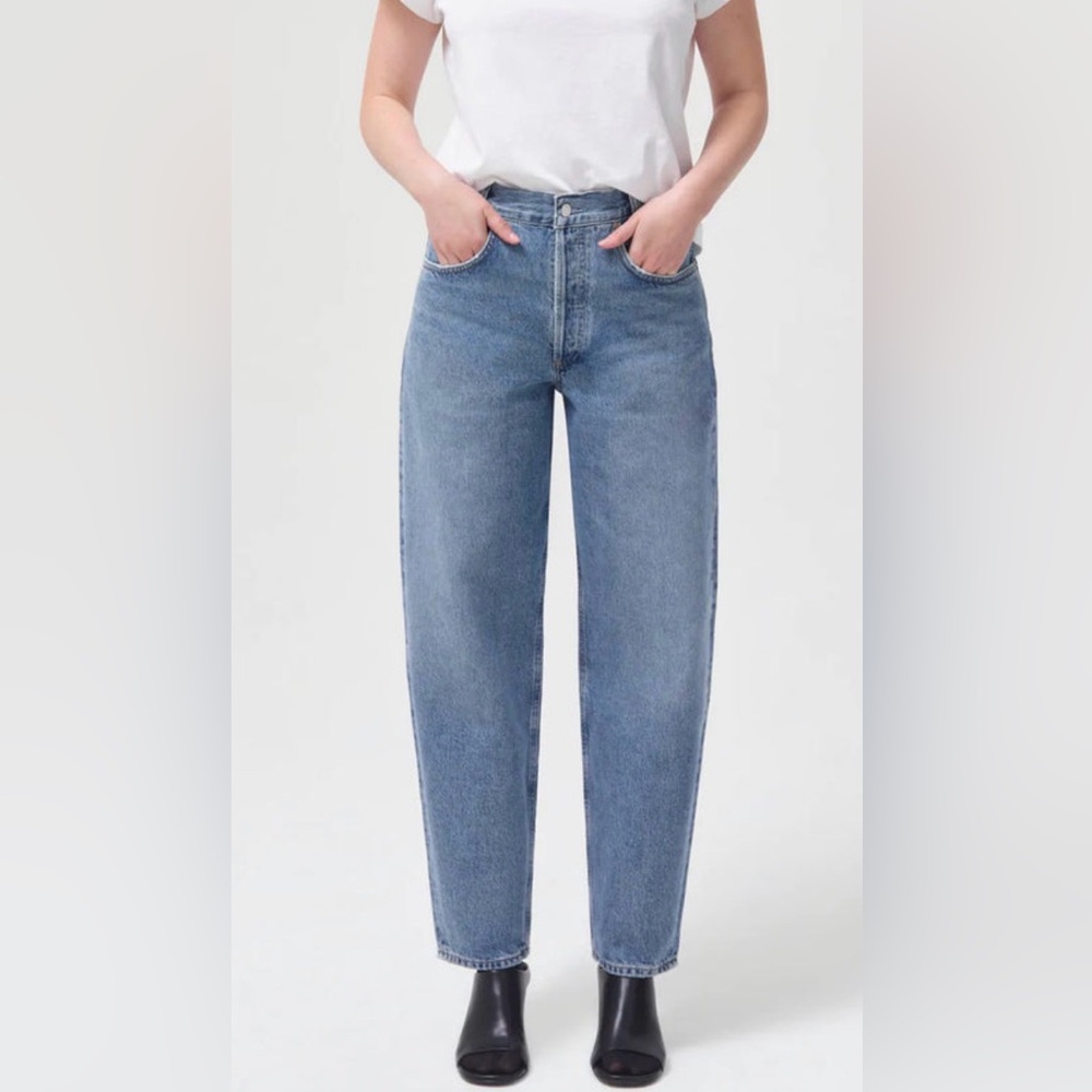 AGOLDE TAPERED BAGGY HIGH RISE JEANS - PASSENGER